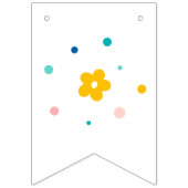 レインボーおもしろいバースデーパーティーテーマ バンティングフラッグ (第1の旗)