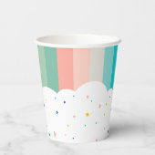 レインボーおもしろいバースデーパーティーテーマ 紙コップ (裏面)