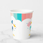 レインボーおもしろいバースデーパーティーテーマ 紙コップ (右)