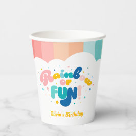 レインボーおもしろいバースデーパーティーテーマ 紙コップ