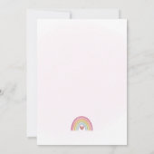 レインボーおもしろいバースデーパーティー招待状ブライトカラー 招待状 (裏面)