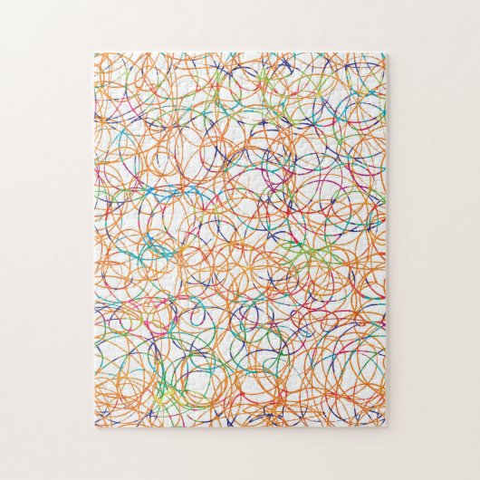 レインボーおもしろいパターンに挑戦する落書き ジグソーパズル (縦)