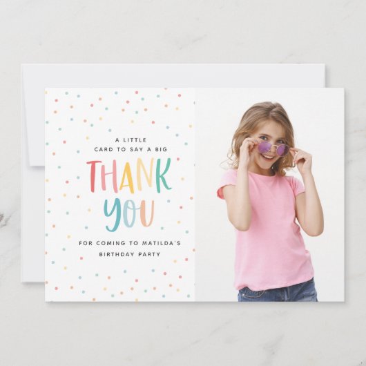 レインボーおもしろいフォト明るいカラフル感謝していユー (正面)