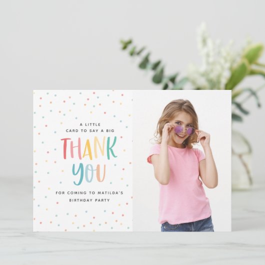 レインボーおもしろいフォト明るいカラフル感謝していユー (スタンド正面)