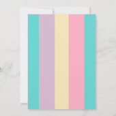 レインボーおもしろいユニコーン誕生日パーティー 招待状 (裏面)