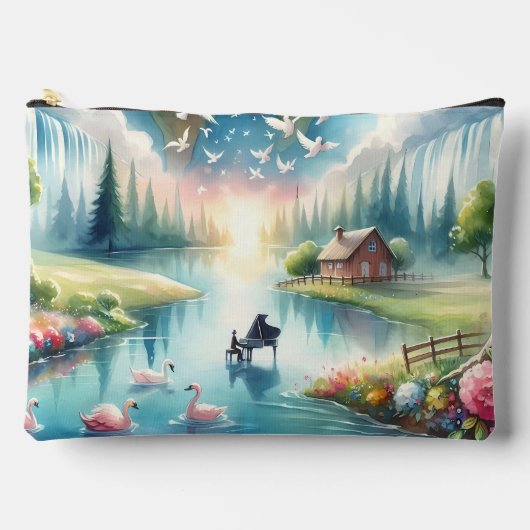 レインボーお洒落アースファンタジーシーン アクセサリーポーチ (正面)