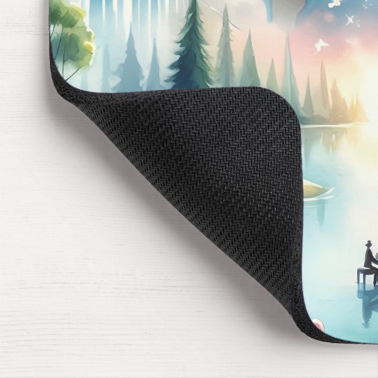 レインボーお洒落アースファンタジーシーン マウスパッド (コーナー)