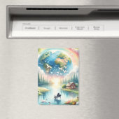 レインボーお洒落アースファンタジーシーン マグネット (インサイチュ (食洗機))