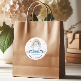 レインボーお洒落サンキューステッカー ラウンドシール