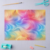 レインボーお洒落スワールデコページ 薄葉紙 (クラフト)