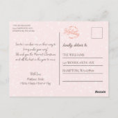 レインボーお洒落トナカイとクリスマスライト ポストカード (裏面)