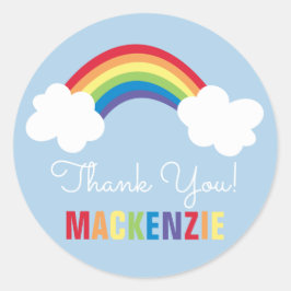 レインボーお洒落ハッピーバースデーパーティーシール ラウンドシール