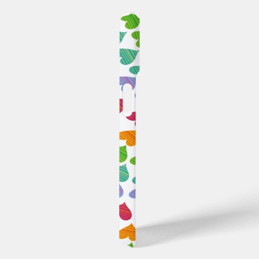 レインボーお洒落ハートがラヴを振りかけるカラフル Case-Mate iPhoneケース (裏面 / 右)