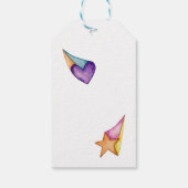 レインボーお洒落バースデーパーティーのお気に入り ギフトタグ (裏面)