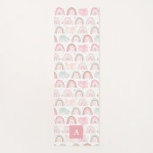 レインボーお洒落パタンモノグラム ヨガマット (正面)