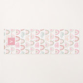 レインボーお洒落パタンモノグラム ヨガマット (正面(横))