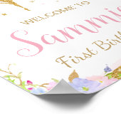 レインボーお洒落フェアリー誕生日パーティーへようこそ ポスター (角)