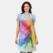 レインボーお洒落フェアリー – エンチャントコテージコア エプロン (着用した状態)