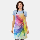 レインボーお洒落フェアリー – エンチャントコテージコア エプロン (着用した状態)