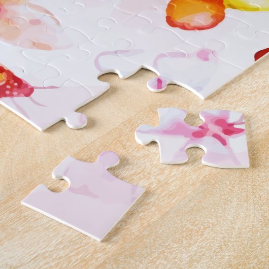 レインボーお洒落フォレストバタフライウォーター色 ジグソーパズル (側面)