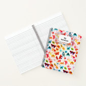 レインボーお洒落フォレストバタフライウォーター色 ノートブック (内部)