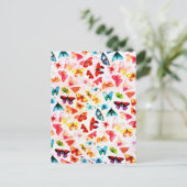 レインボーお洒落フォレストバタフライウォーター色 案内ポストカード (スタンド正面)