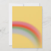 レインボーお洒落ホットエアバルーン子供の誕生日 招待状 (裏面)