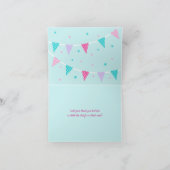 レインボーお洒落ユニコーン誕生日 サンキューカード (内部)