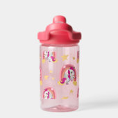 レインボーお洒落ユニコーン ウォーターボトル (背面)