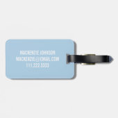 レインボーお洒落ラゲッパーソナライズされたジタグ ラゲッジタグ (裏面横)