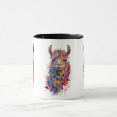 レインボーお洒落ラマ絵を描ズ マグカップ (中央)