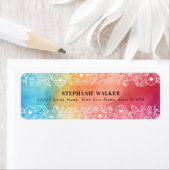 レインボーお洒落差出人住所ラベル ラベル (インサイチュ)