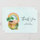 レインボーお洒落&クローバー付きプランター サンキューカード (正面/裏面)