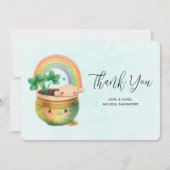 レインボーお洒落&クローバー付きプランター サンキューカード (正面)