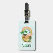 レインボーお洒落&クローバー付プランター ラゲッジタグ (正面縦)