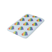 レインボーお絵かきハートバスマット バスマット (アングル)