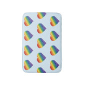 レインボーお絵かきハートバスマット バスマット (正面縦)