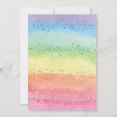 レインボーお誕生日ケーキ招待状レインボー1stパーティー 招待状 (裏面)