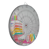 レインボーお誕生日ケーキ ダーツボード (正面左)