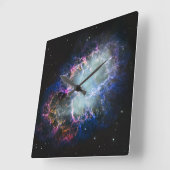 レインボーかに星雲 スクエア壁時計 (傾斜)