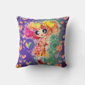 レインボーかわいいガールピンキップハラジュクスタイル クッション (裏面)