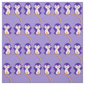 レインボーかわいらしでペンギン ファブリック (見本)