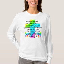 レインボーかわいらしクロスイザヤ41:10デザイン Tシャツ