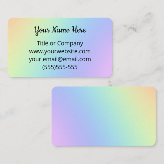 レインボーかわいらしグラディエントの名刺 名刺 (正面/裏面)