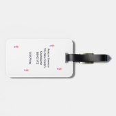 レインボーかわいらしシーホースパーソナライズされた ラゲッジタグ (裏面横)