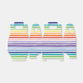 レインボーかわいらしストライプパターン誕生日 フェイバーボックス (折り畳みなし)