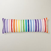 レインボーかわいらしストライプパターン ボディピロー (裏面)