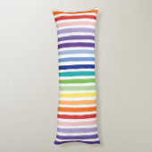 レインボーかわいらしストライプパターン ボディピロー (裏面 (縦))