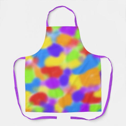 レインボーかわいらしスポッジズ抽象デザイン- エプロン (正面)