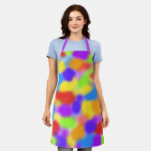 レインボーかわいらしスポッジズ抽象デザイン- エプロン (着用した状態)